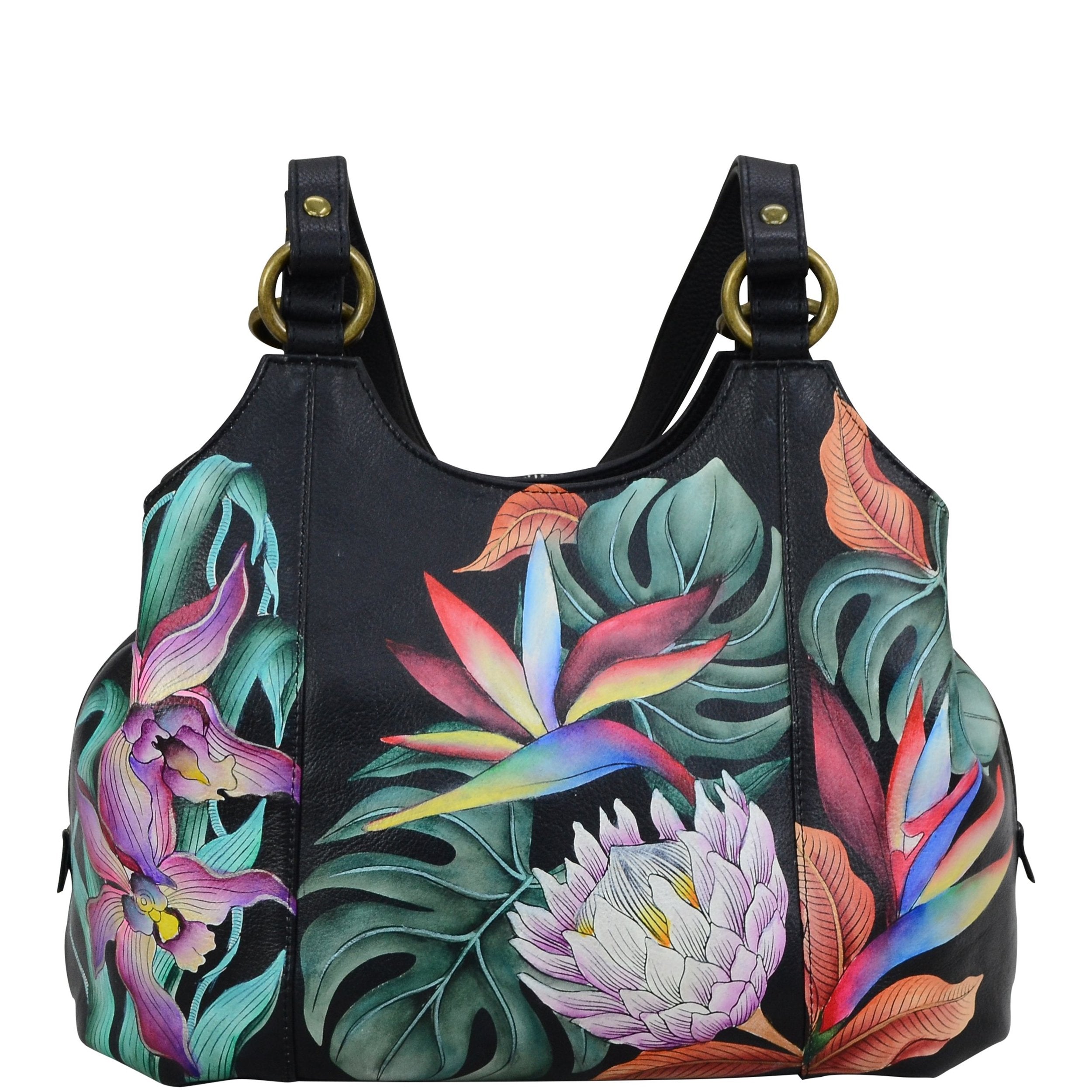 Jardin Bleu Triple Compartment Satchel - 469