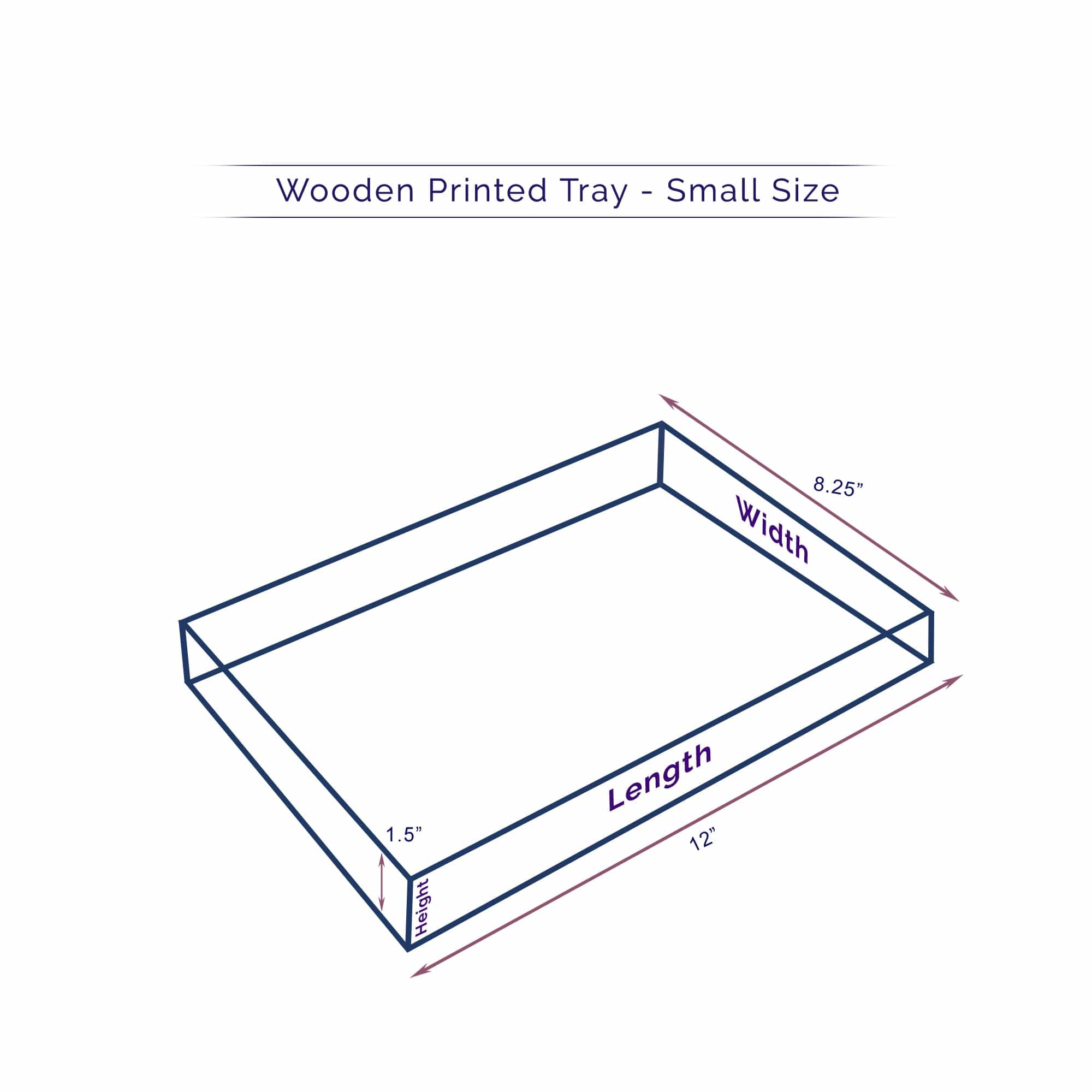 Wooden Printed Tray (Revive Collection) - 25001-D