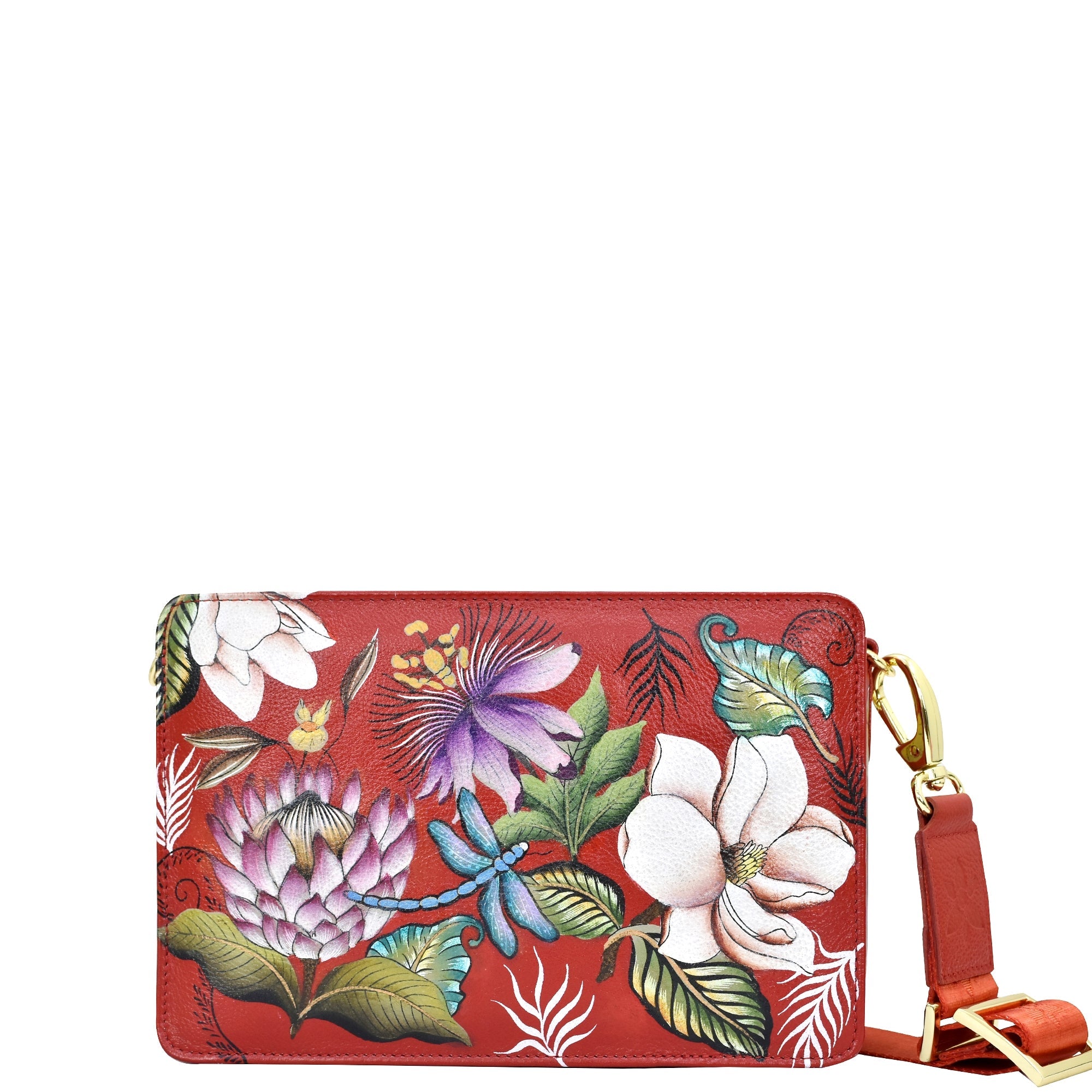 Crimson garden Triple Compartment Crossbody - 696