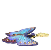 Painted Leather Bag Charm - K0007