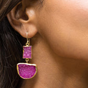 Two-Tiered Geometric Earrings - VER0010