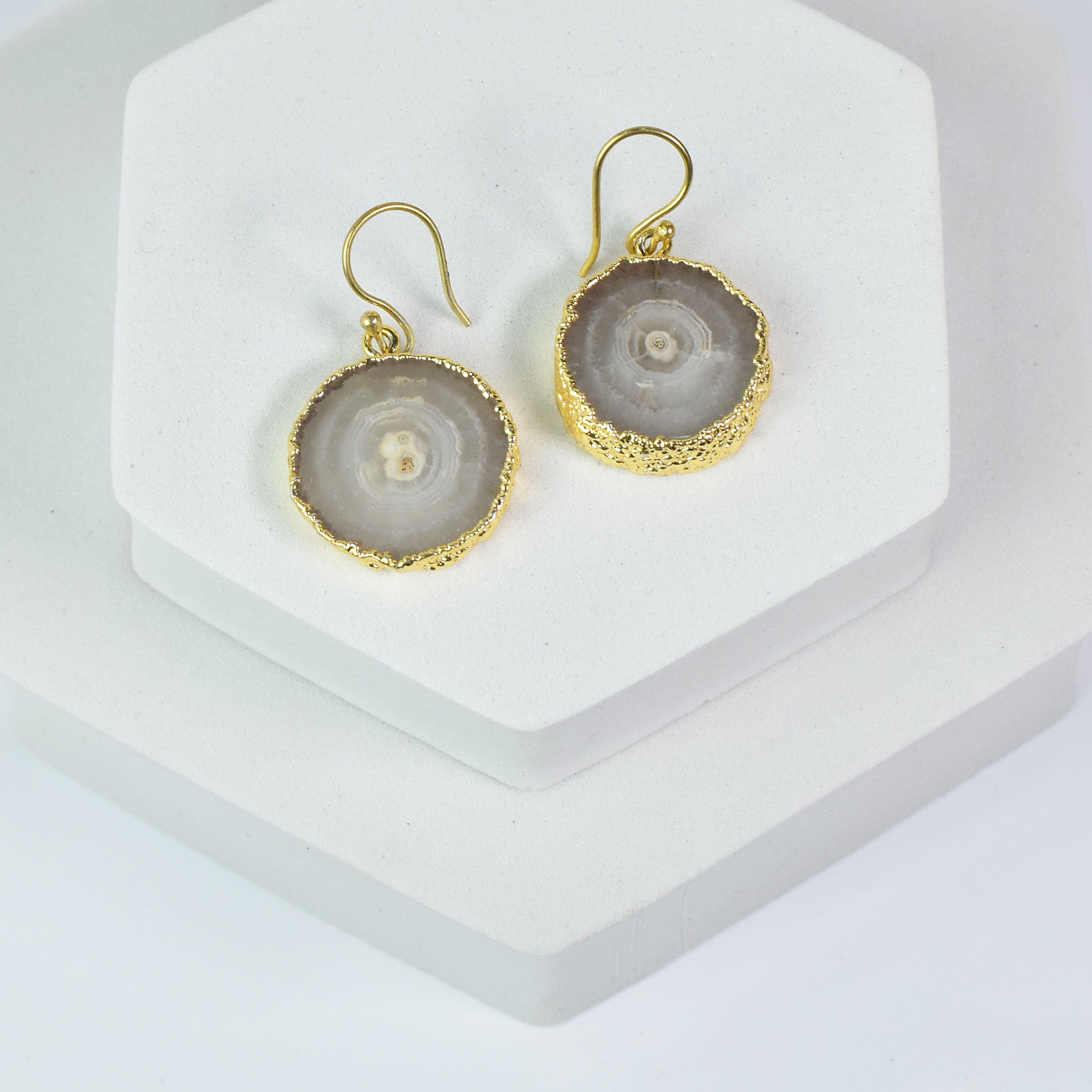 Sliced Quartz Earrings - VER0017