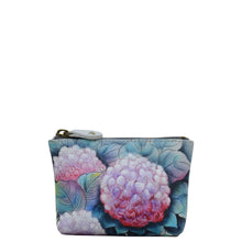 Load image into Gallery viewer, Anuschka Style 1031, handpainted Coin Pouch. Hypnotic Hydrangeas painting

