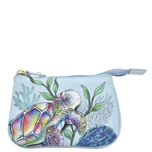 Load image into Gallery viewer, Anuschka Medium Zip Pouch with Underwater Beauty painting
