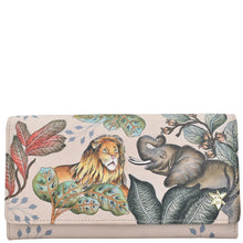 Load image into Gallery viewer, Anuschka Accordion Flap Wallet with African Adventure painting
