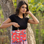 Fabric with Leather Trim Toiletry Case - 13001