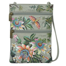 Load image into Gallery viewer, Anuschka style 448, handpainted Convertible Satchel. Floral Passion painting in Multi color. Removable Strap. Fits Tablet and E-Reader.
