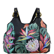 Jardin Bleu Triple Compartment Satchel - 469