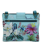 RFID Blocking Triple Compartment Crossbody Organizer - 595