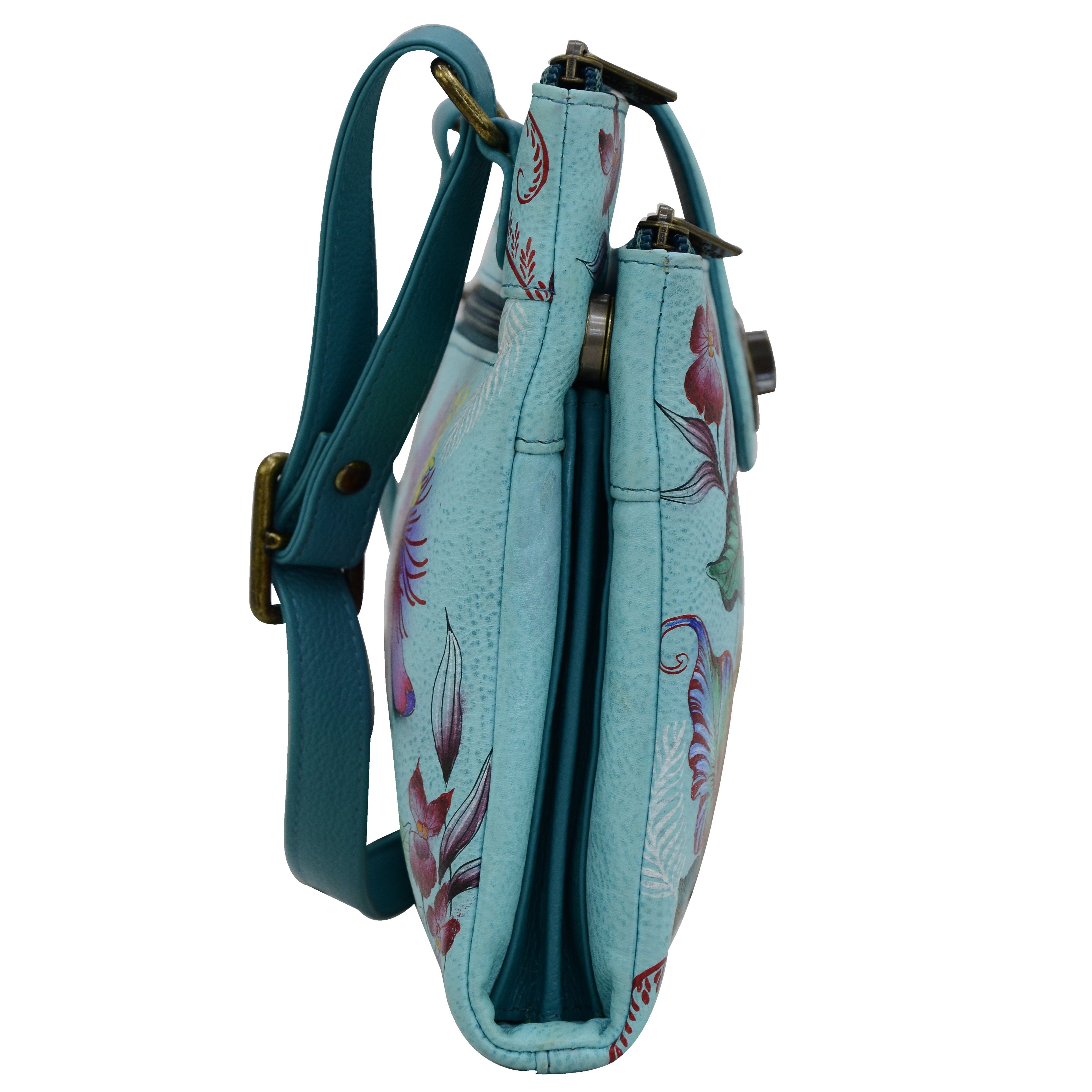 RFID Blocking Triple Compartment Crossbody Organizer - 595