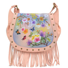 Load image into Gallery viewer, Anuschka Fringed Flap Saddle Bag - 619
