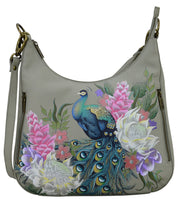 Regal Peacock Convertible Slim Hobo With Crossbody Strap - 662