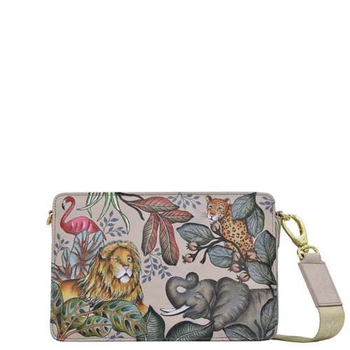 African leopard Triple Compartment Crossbody - 696