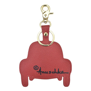 Painted Leather Bag Charm - K0035